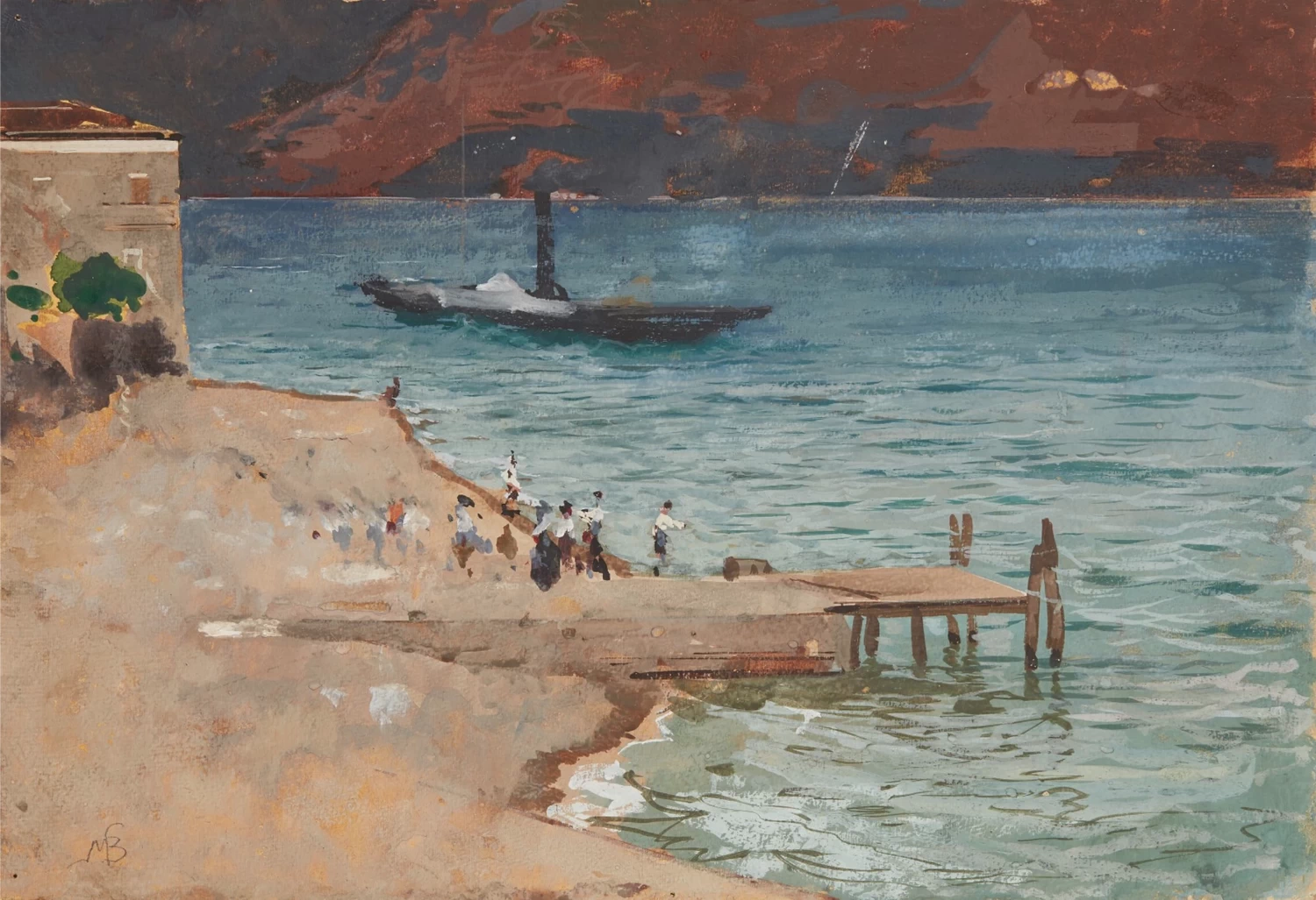 Figure in riva al mare